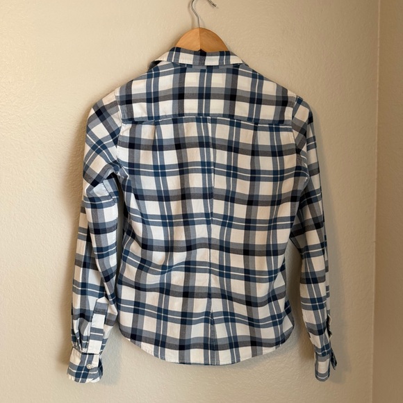 Frank & Eileen Women’s Barry Plaid Flannel Button Up Shirt Blue White, X-Small - Picture 4 of 4